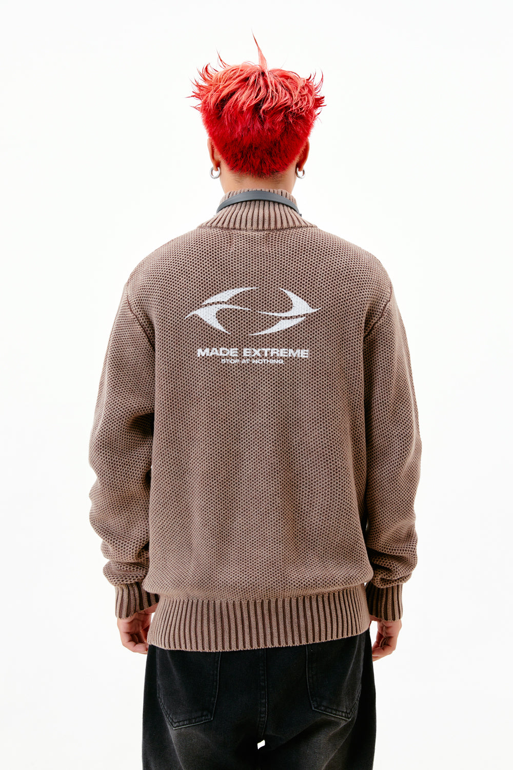 WORK HARD DREAM BIG KNITWEAR ZIPPER