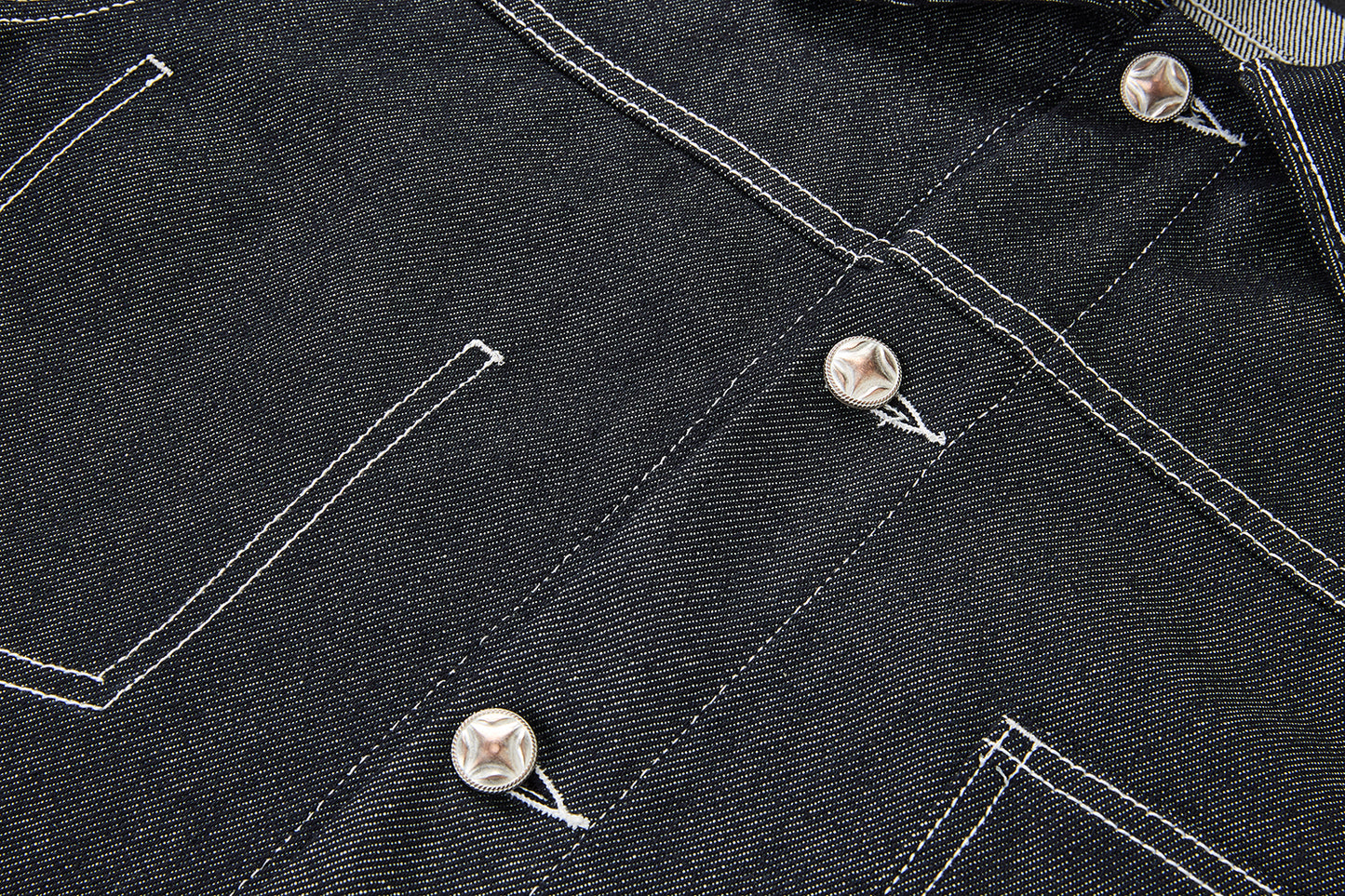 CONTRAST STITCH DENIM JACKET