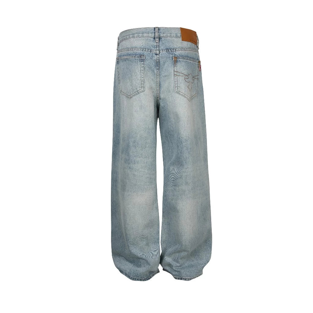 CHAIN FADE JEANS PANTS