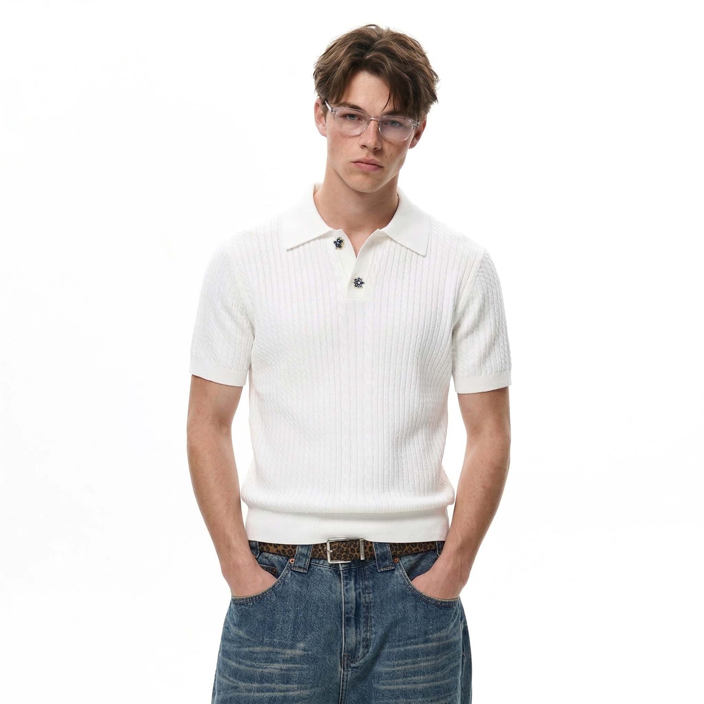 CABLE POLO SHIRT