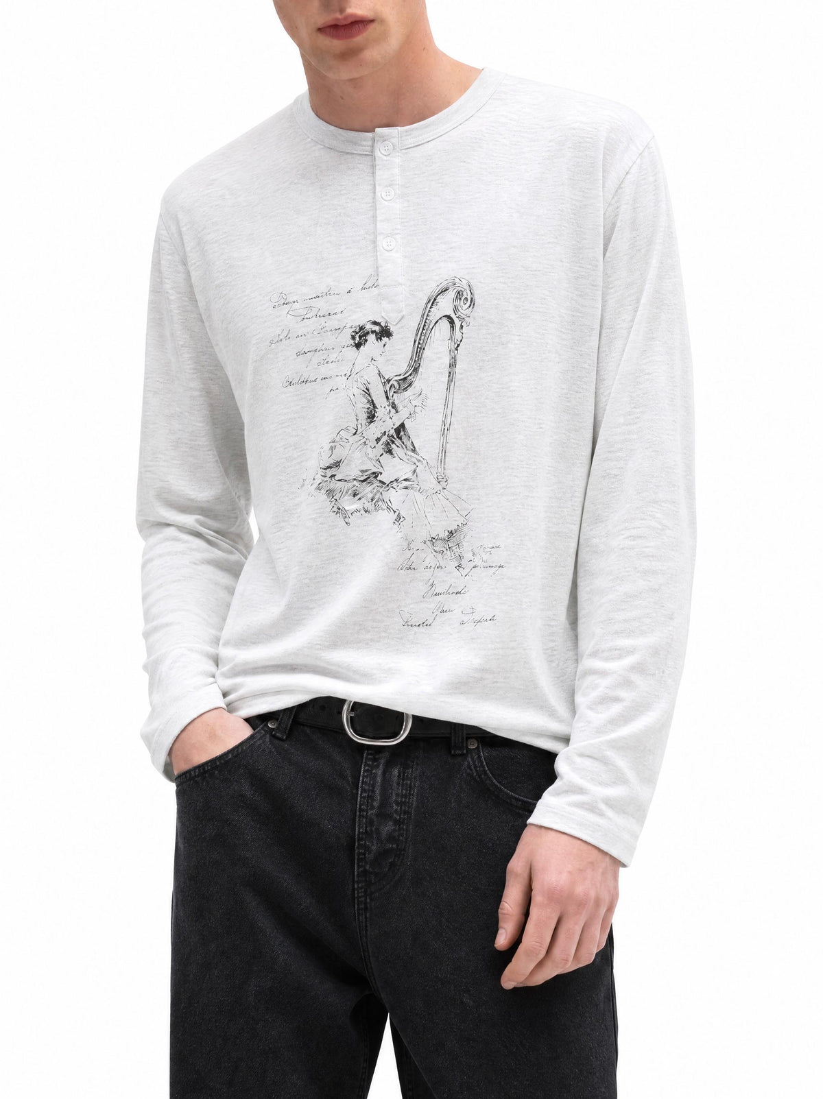 NOCTURNE HARP HENLEY LONG - SLEEVE