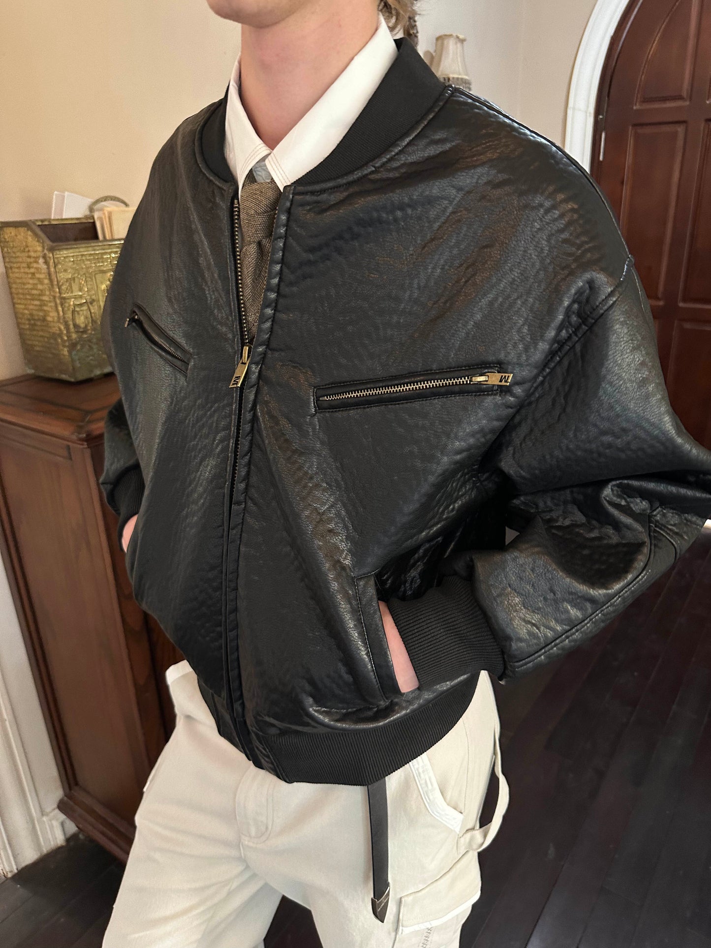 WORM SNAKE LEATHER JACKET