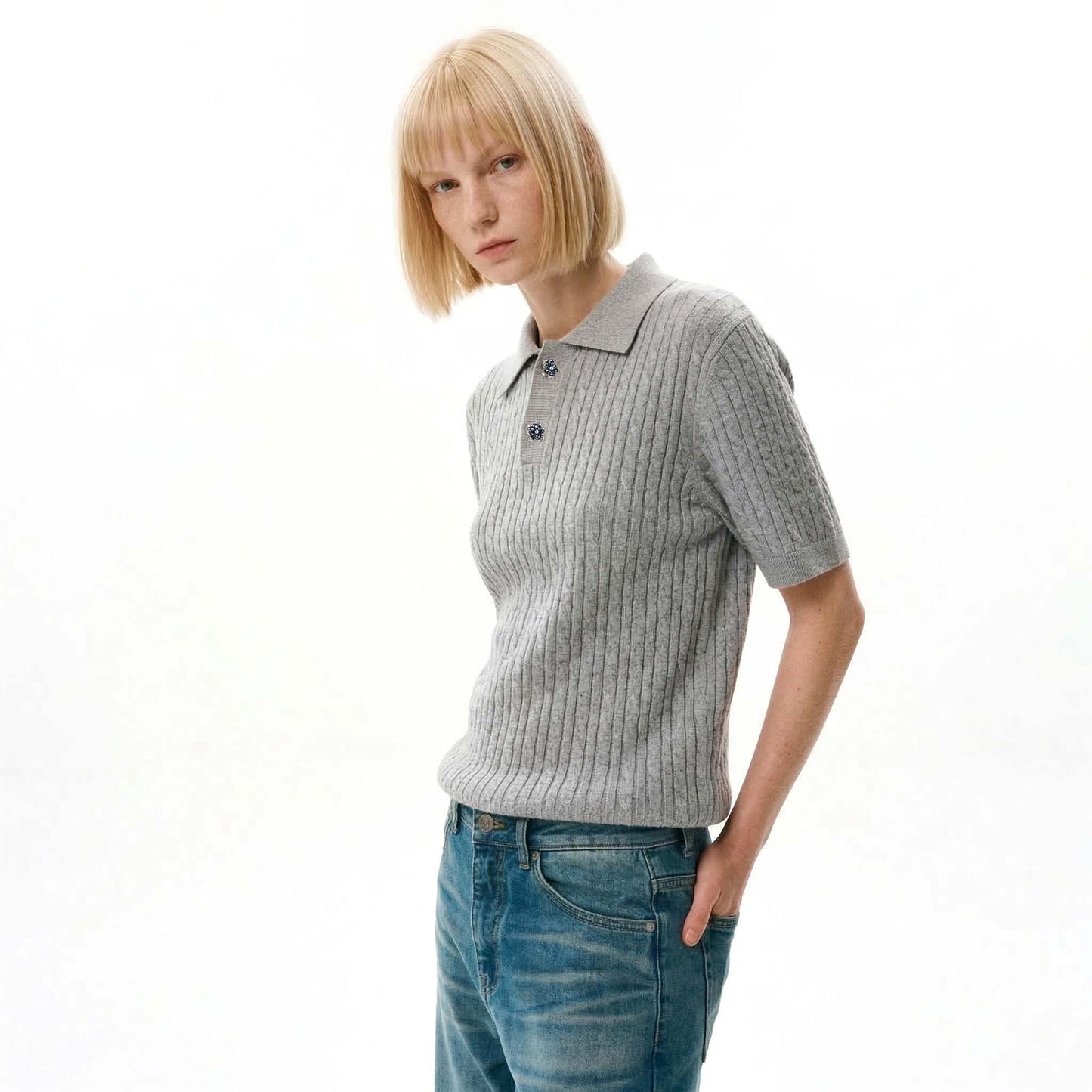CABLE POLO SHIRT