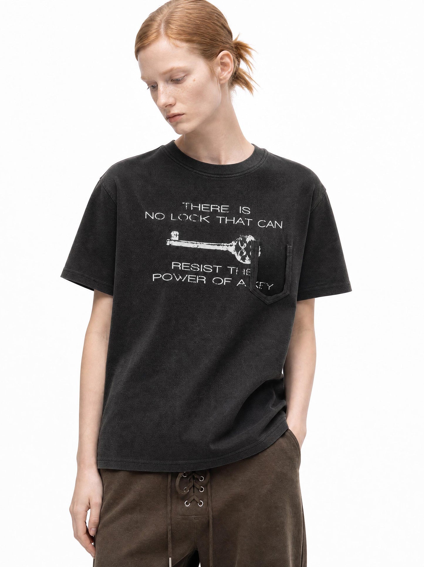 POWER KEY DISTRESSED TSHIRT
