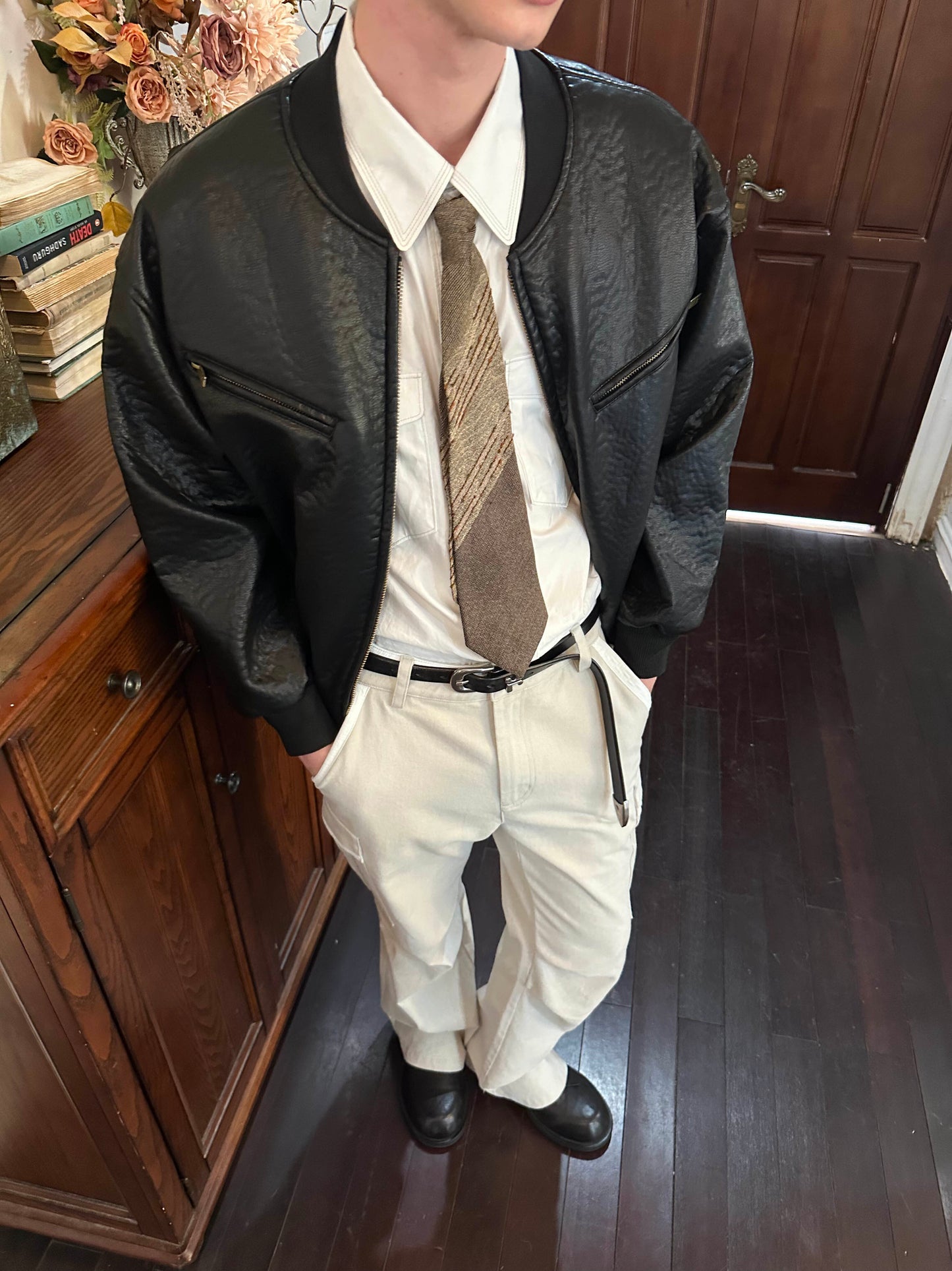 WORM SNAKE LEATHER JACKET