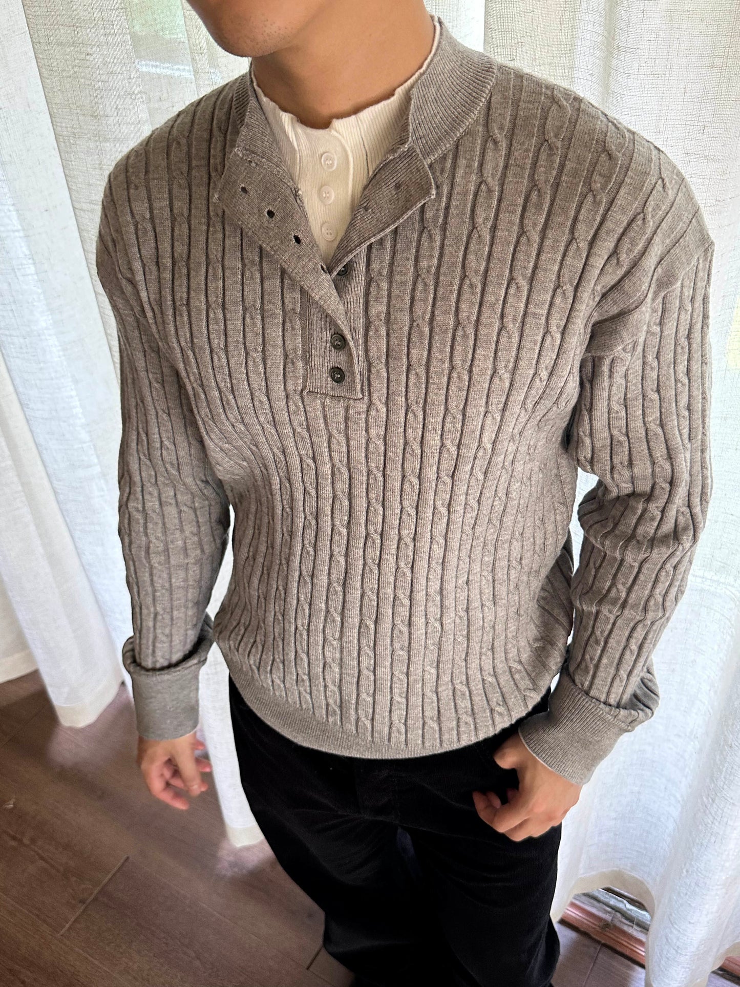 HENLEY KNIT
