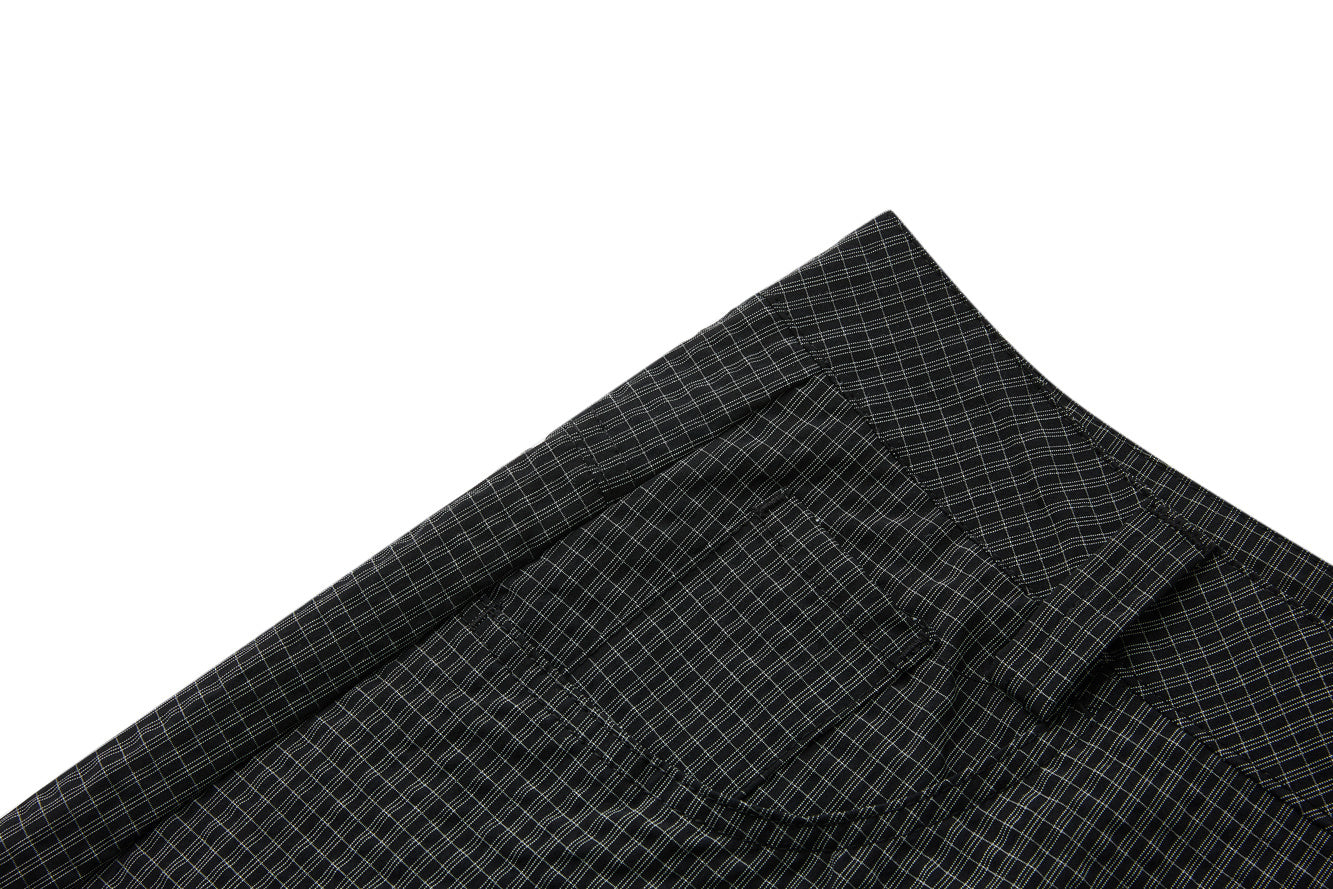 ARCH CUT CHECK PANTS