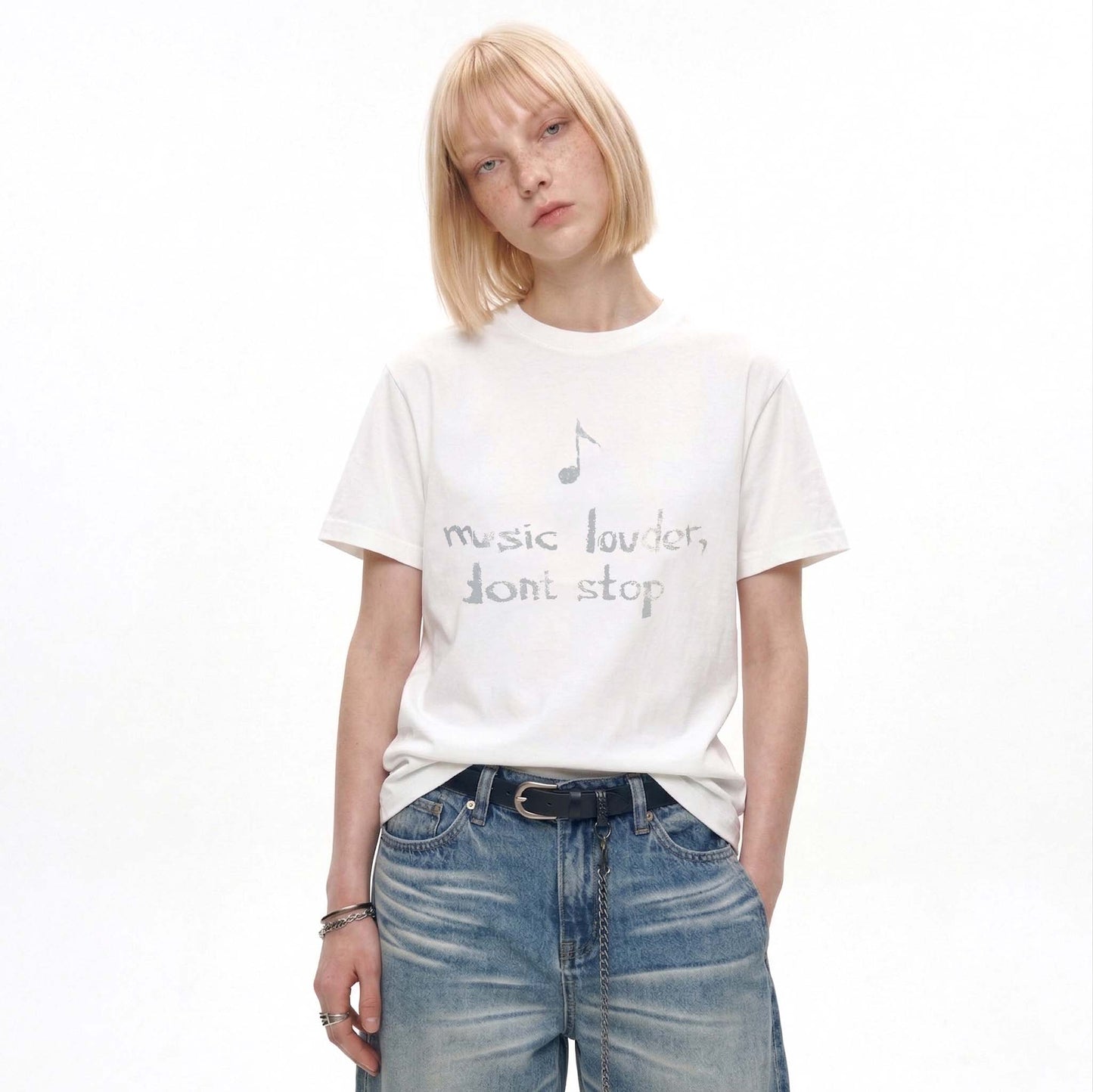 "MUSIC LOUDER, DON'T STOP" TSHIRT