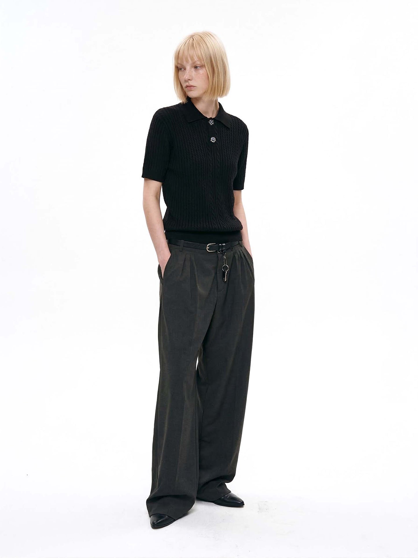 CABLE POLO SHIRT
