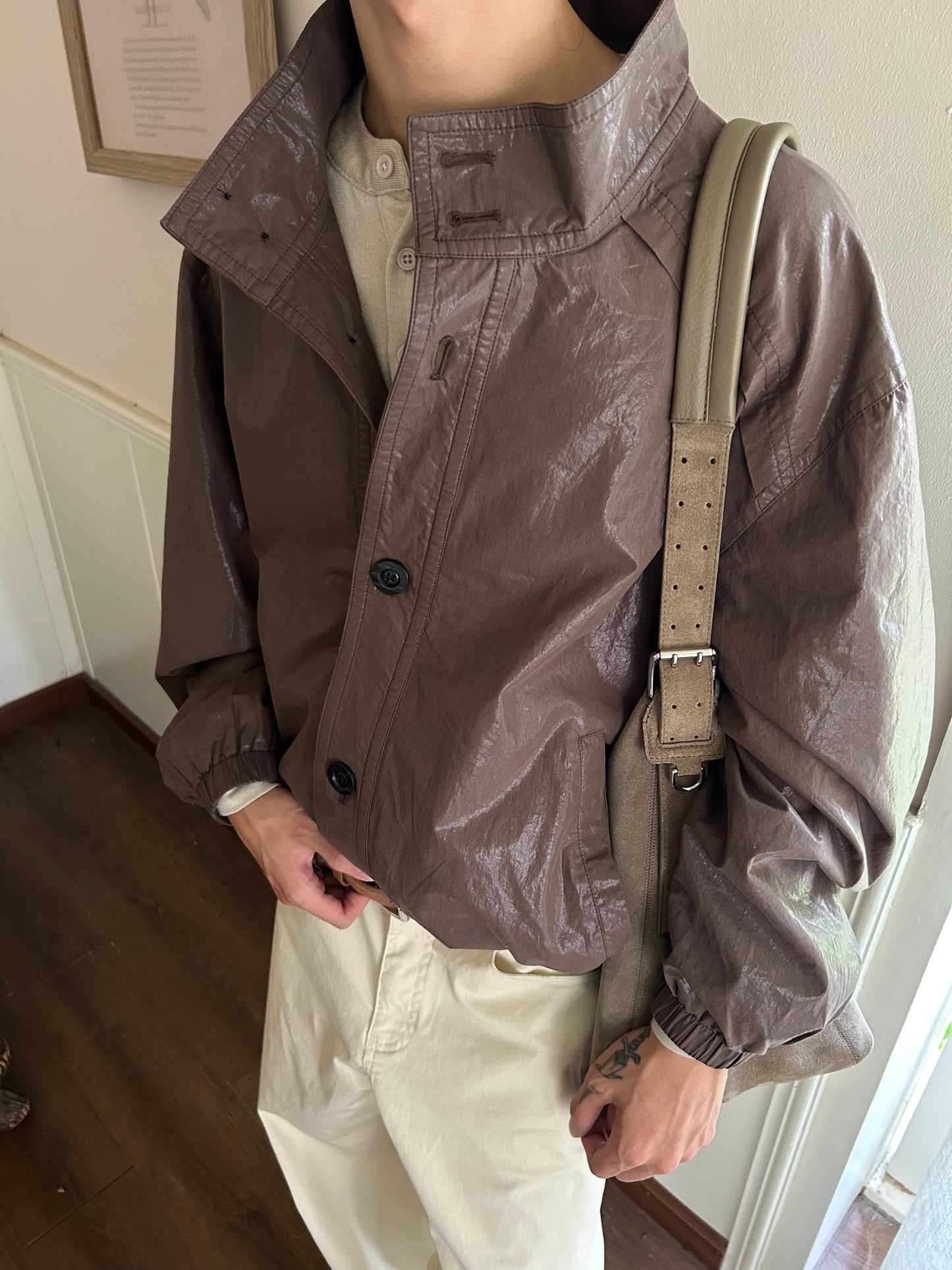 RAW BLOUSON LEATHER JACKET