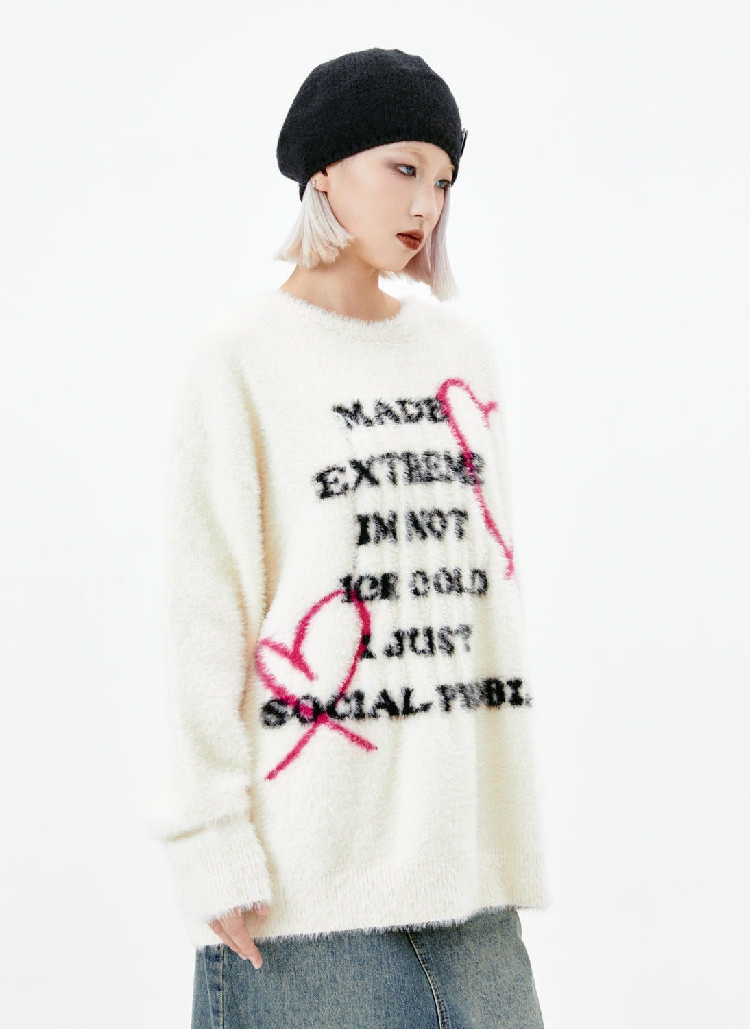 I'M NOT ICE COLD, I JUST SOCIAL PHOBIA KNITWEAR