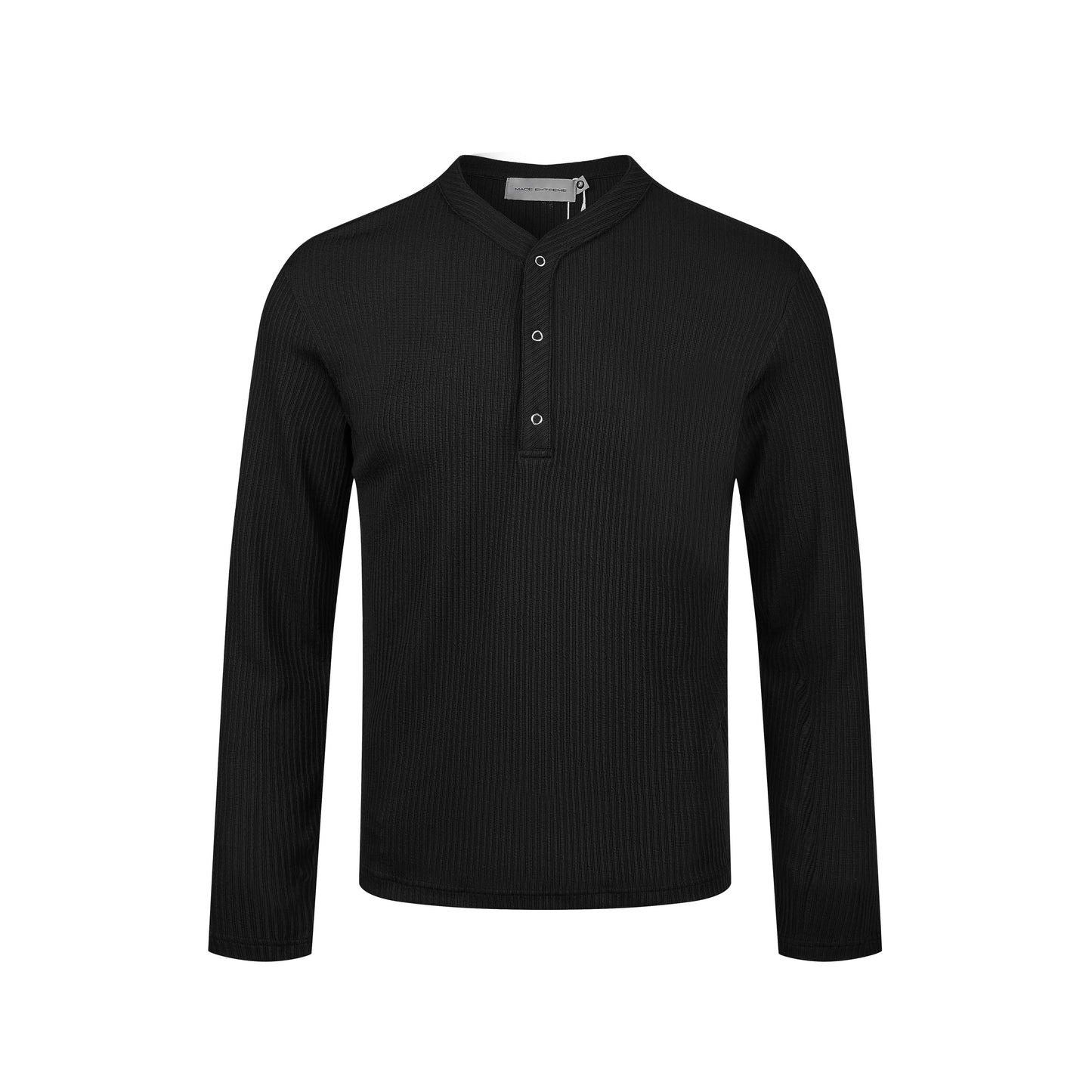RIBBED STAND LONG-SLEEVE