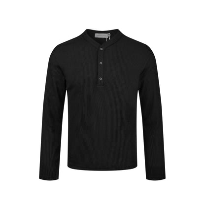 RIBBED STAND LONG-SLEEVE