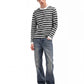 RAW STRIPE HENLEY LONG-SLEEVE