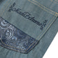 CONTRAST POCKET JEANS PANTS
