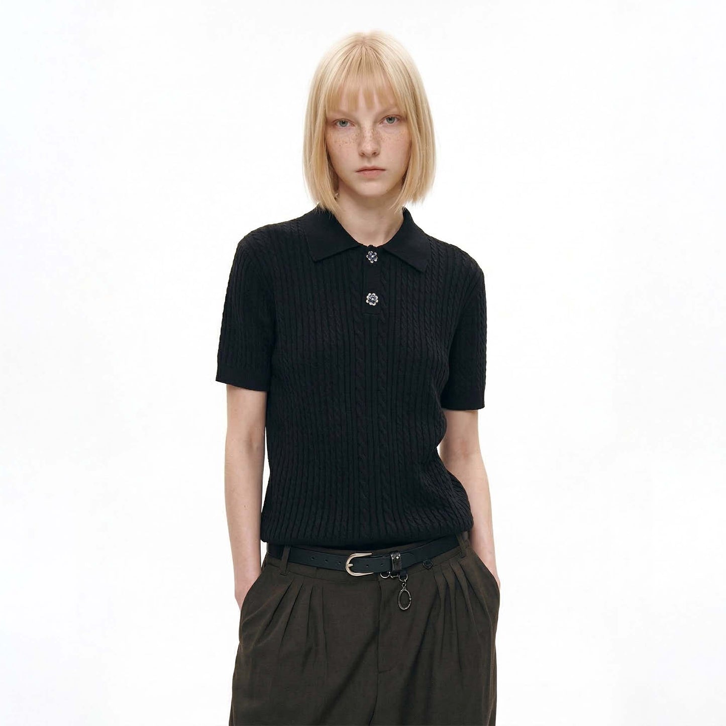 CABLE POLO SHIRT