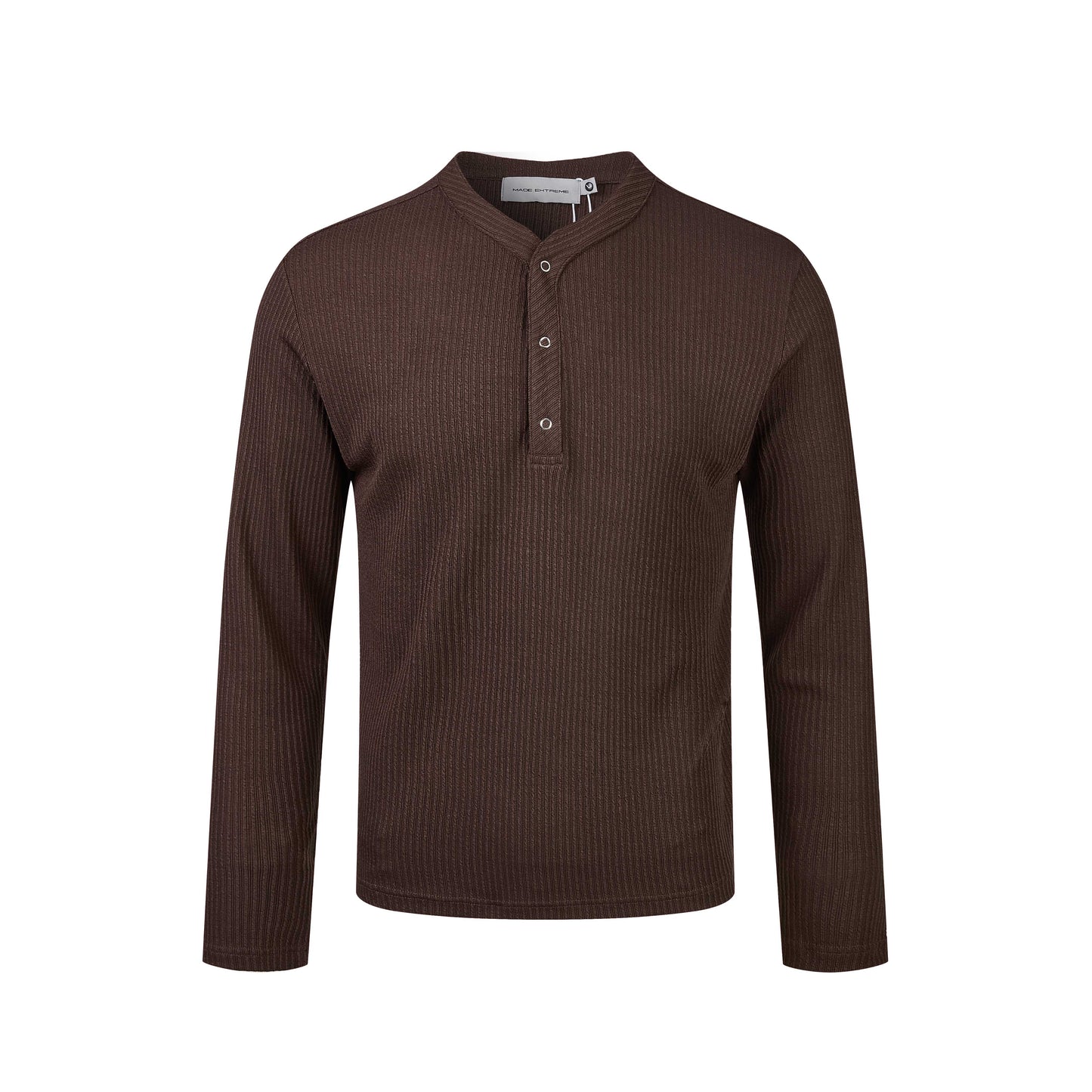 RIBBED STAND LONG-SLEEVE