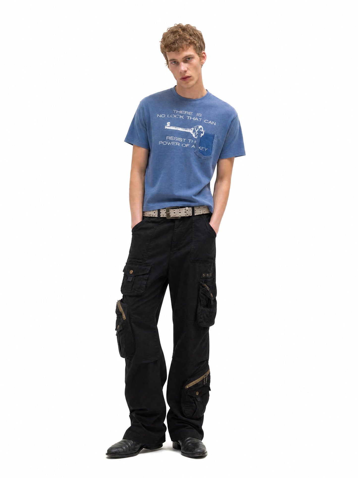 POWER KEY DISTRESSED TSHIRT