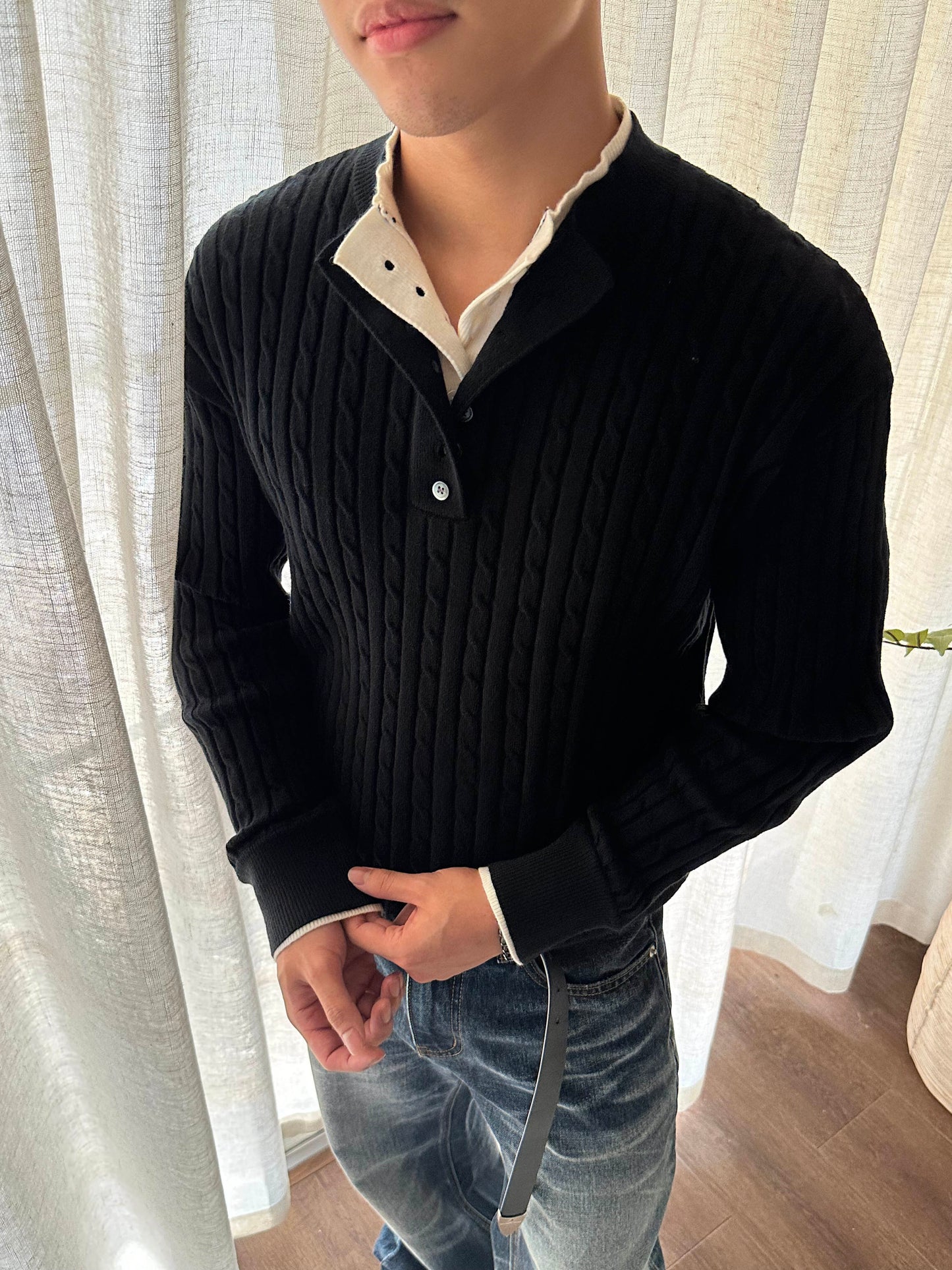 HENLEY KNIT