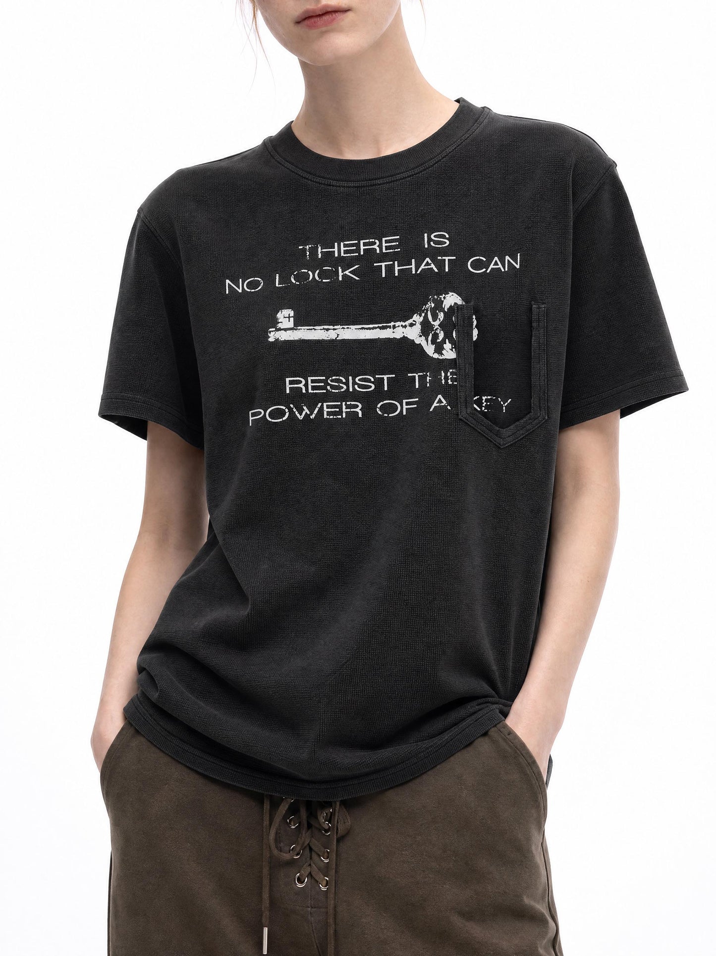 POWER KEY DISTRESSED TSHIRT