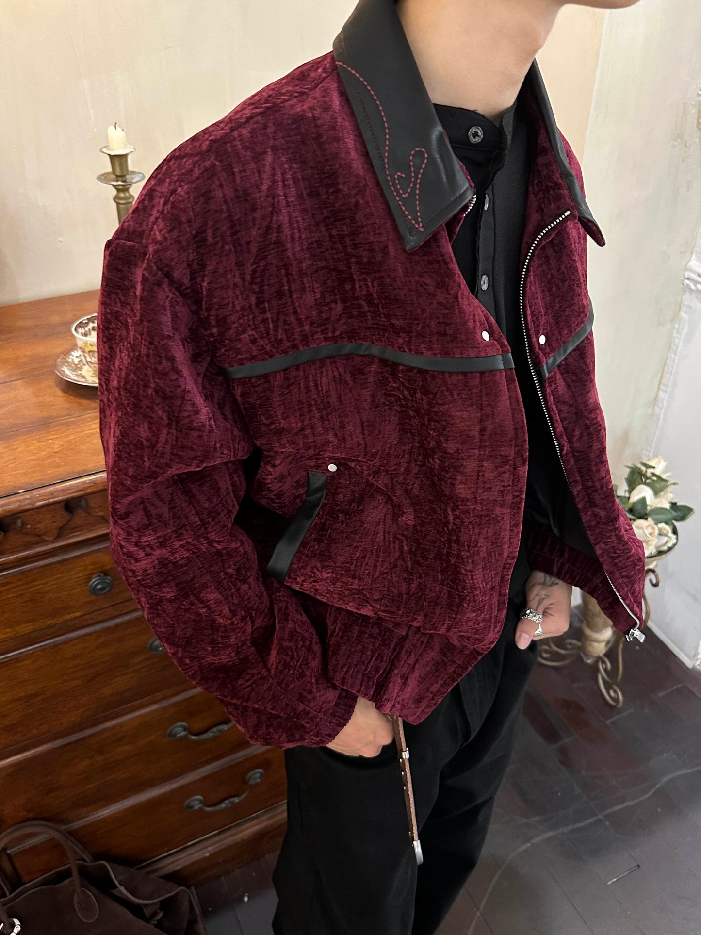 DARK ELEGANCE LEATHER JACKET