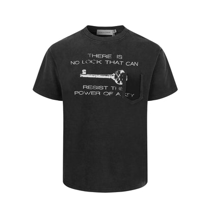 POWER KEY DISTRESSED TSHIRT