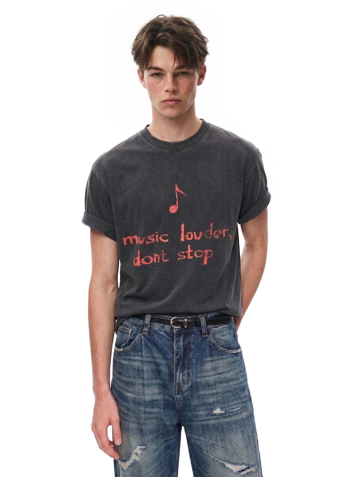 "MUSIC LOUDER, DON'T STOP" TSHIRT