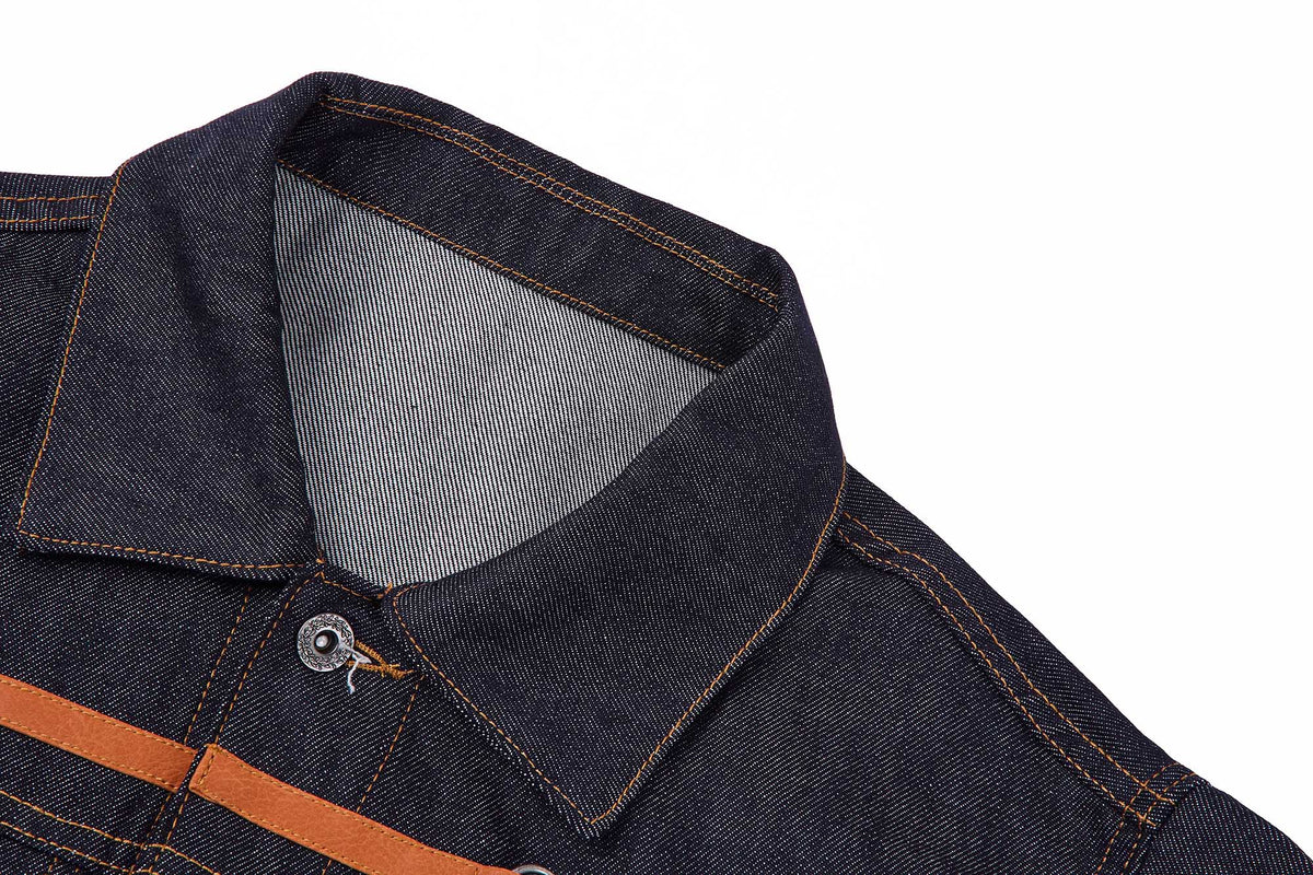 SNAFFLE STRAP RAW DENIM JACKET