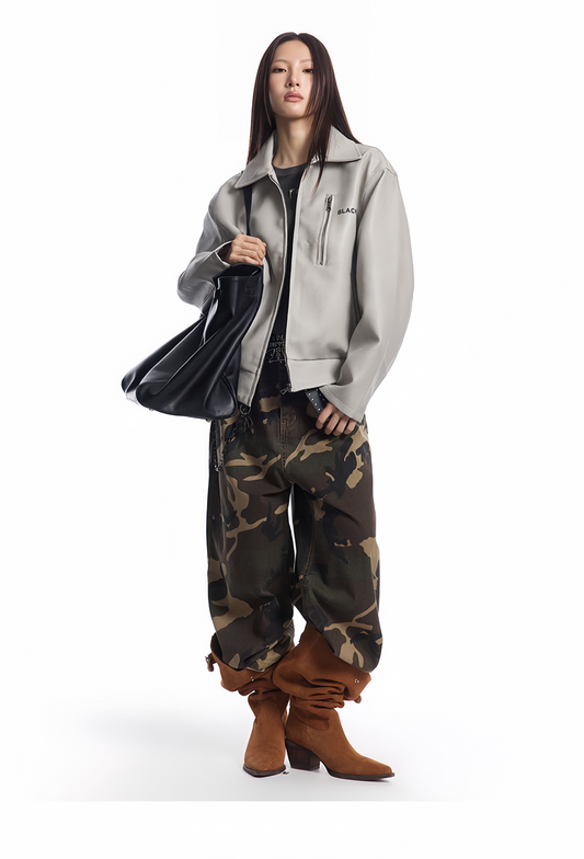 OUTLINE LEATHER JACKET