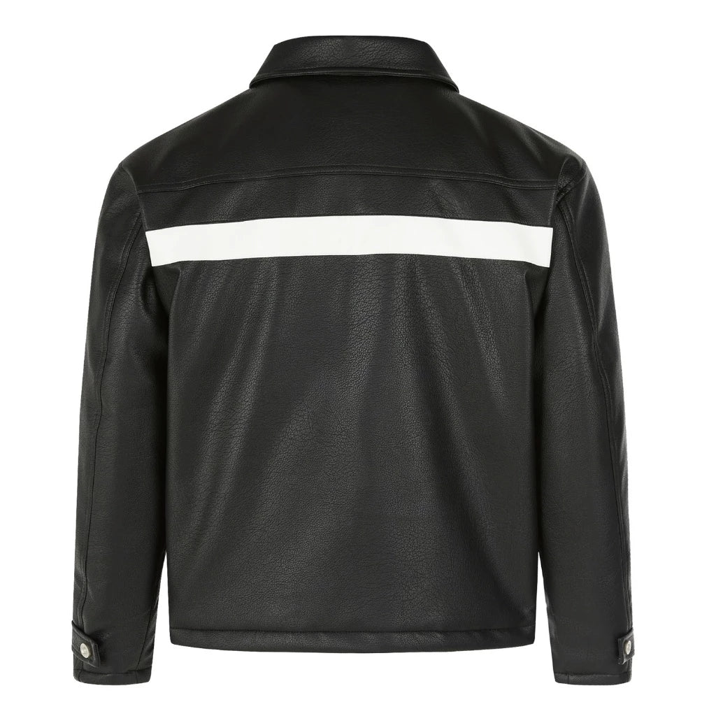 WHITE MARK LEATHER JACKET