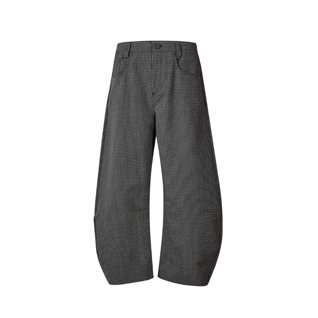 ARCH CUT CHECK PANTS