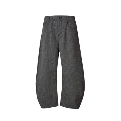 ARCH CUT CHECK PANTS