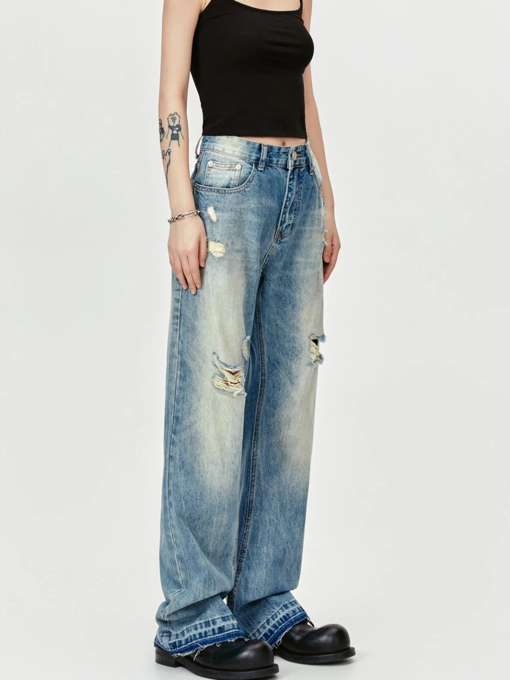 FRAYED CHAOS PANTS