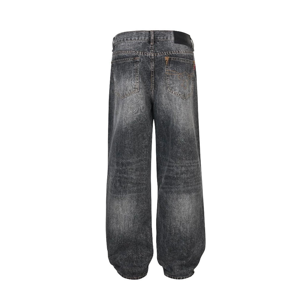 CHAIN FADE JEANS PANTS