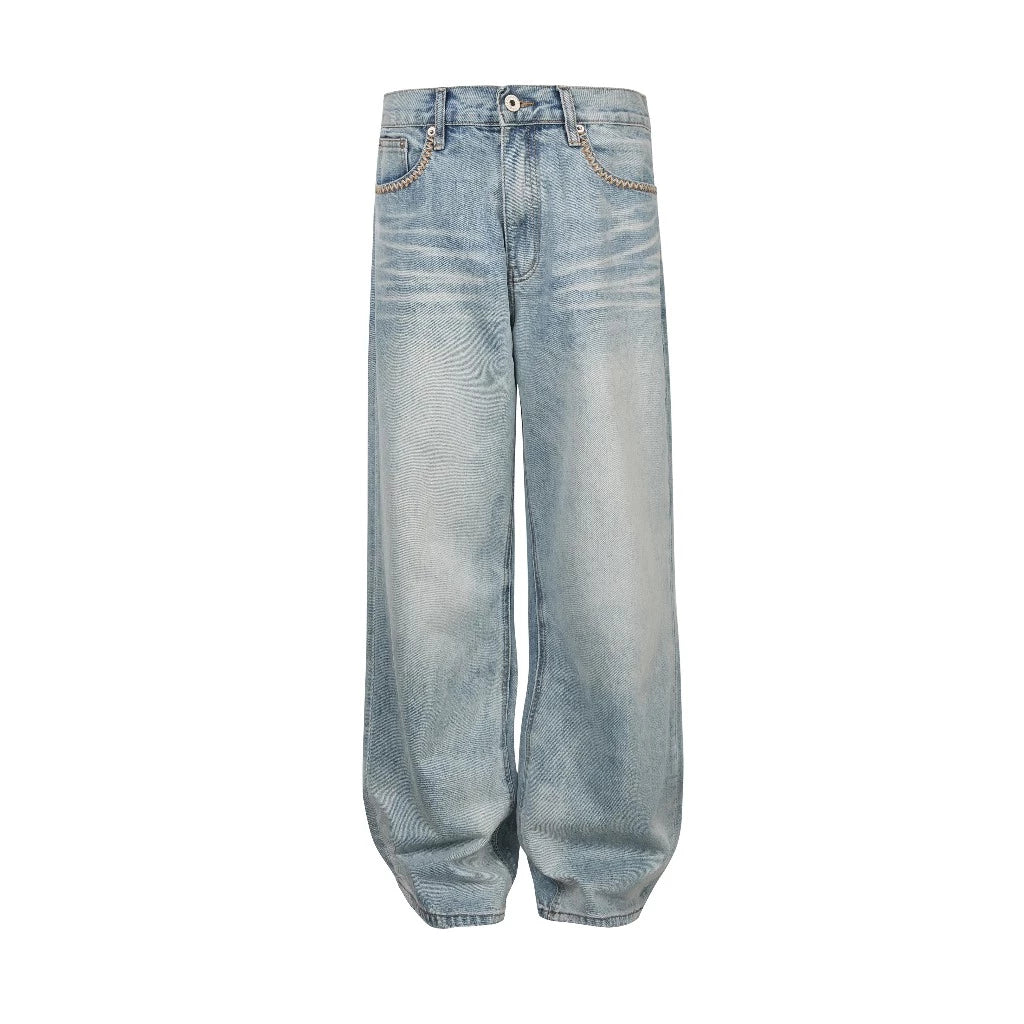 CHAIN FADE JEANS PANTS