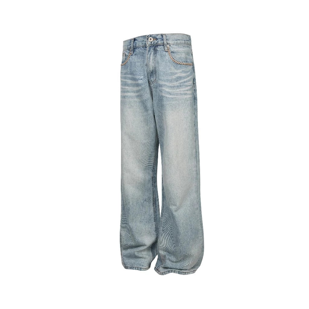 CHAIN FADE JEANS PANTS