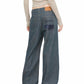 CONTRAST POCKET JEANS PANTS