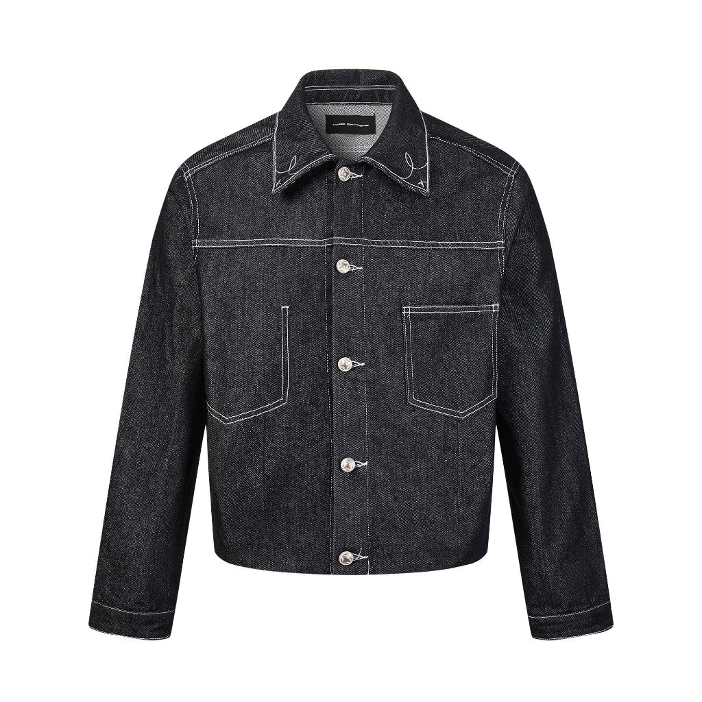 CONTRAST STITCH DENIM JACKET
