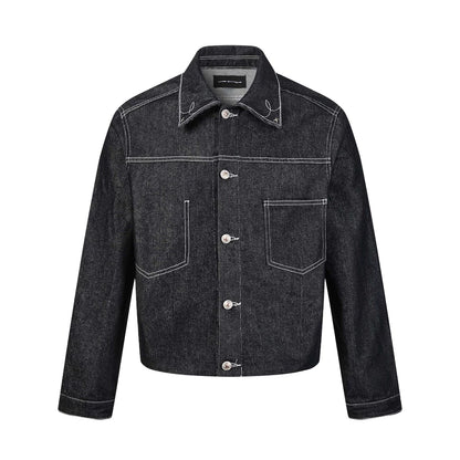 CONTRAST STITCH DENIM JACKET