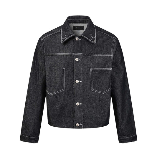 CONTRAST STITCH DENIM JACKET