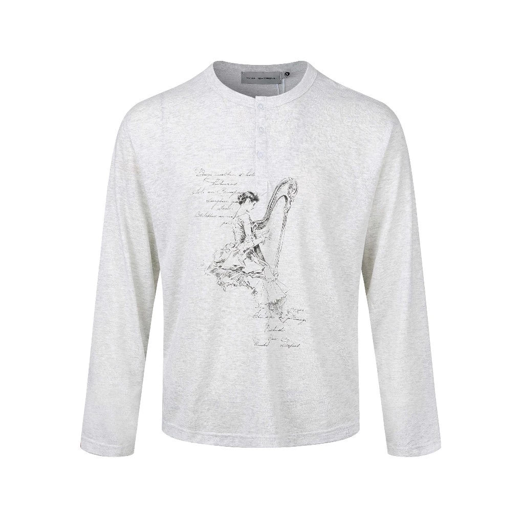 NOCTURNE HARP HENLEY LONG - SLEEVE