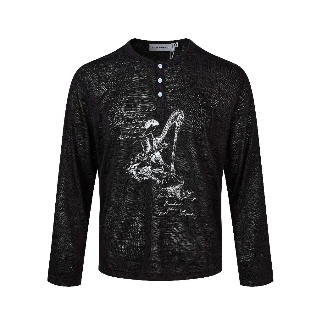 NOCTURNE HARP HENLEY LONG - SLEEVE