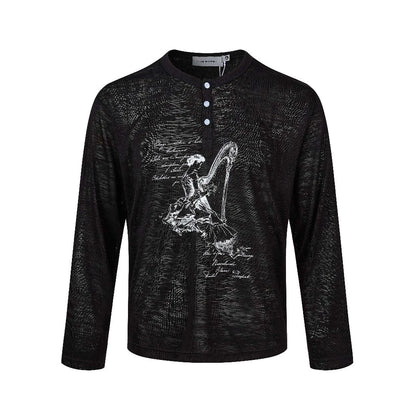 NOCTURNE HARP HENLEY LONG - SLEEVE