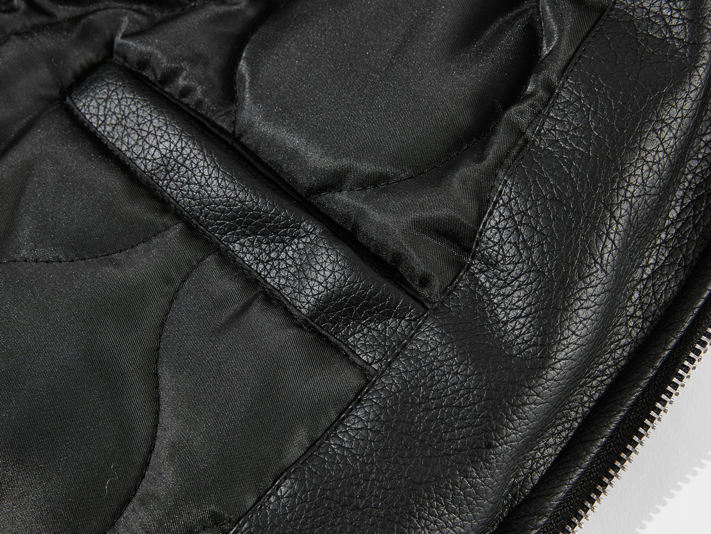 WHITE MARK LEATHER JACKET