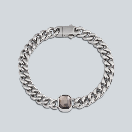 Vòng Tay Thời Trang Staintless Steel Black Stone Elder